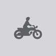 Motorcyclist driving icon