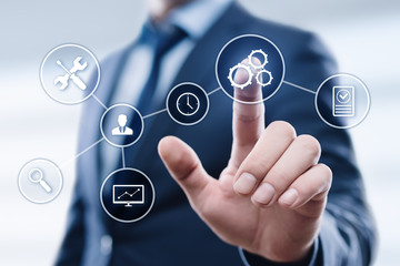 Wall Mural - automation software technology process system business concept