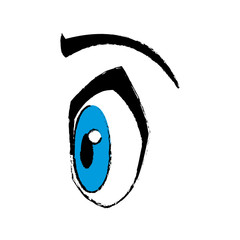 Poster - comic eye looking expression vision