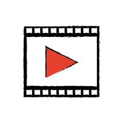 Sticker - strip film play cinema movie symbol