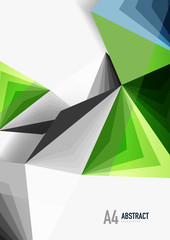 Vector low poly style 3d triangle line