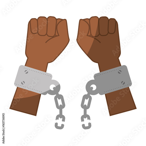 Chain of slavery icon vector illustration graphic design Stock Vector