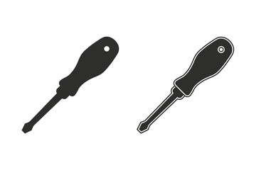 Wall Mural - Screwdriver vector icon.