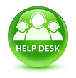 © FR Design - Help desk (customer care team icon) glassy green round button