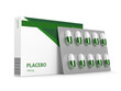 3D render of placebo pills over white