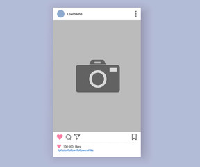 Wall Mural - Social network post place for photo