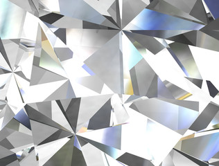 Realistic diamond texture close up, 3D illustration.