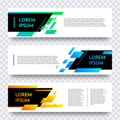Wall Mural - web banner vector template of color abstract modern background