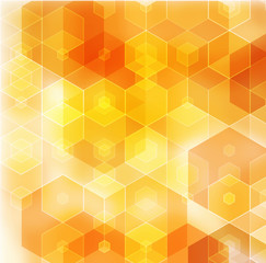 Wall Mural - Geometric orange background with triangular polygons. Abstract design.