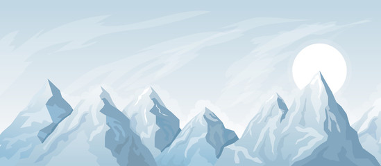 Wall Mural - Simple mountain background