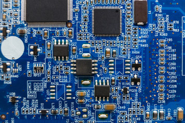 Aufkleber - Laptop motherboard microcircuit top view
