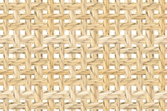 Linen texture seamless pattern vector illustration. Close up of realistic flax material woven fabric.