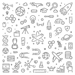Wall Mural - line web design concept for science