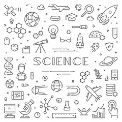 Wall Mural - line web design concept for science