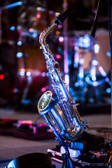 Saxophone Instrument on the Stage