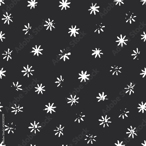 Dekoracja na wymiar  kbecca-vector-stars-snow-blackwhite-pattern-seamless-tile