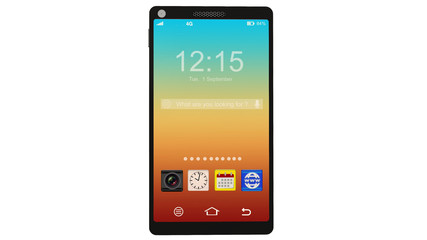 Wall Mural - modern touchscreen smartphone isolated on white
