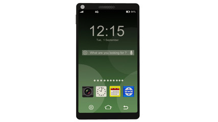 Wall Mural - modern touchscreen smartphone isolated on white