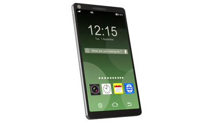 Wall Mural - modern touchscreen smartphone isolated on white