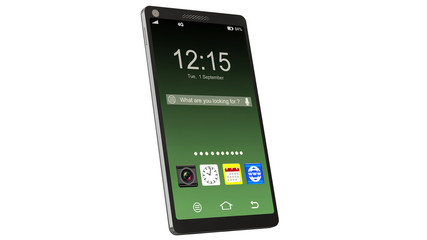 Wall Mural - modern touchscreen smartphone isolated on white