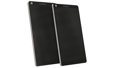 Wall Mural - modern touchscreen smartphone isolated on white