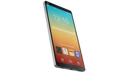 Wall Mural - modern touchscreen smartphone isolated on white