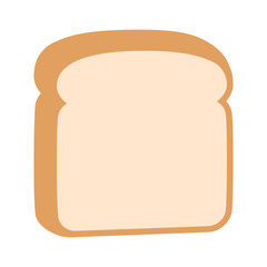 Wall Mural - A slice of sliced white bread flat color vector icon for food apps and websites