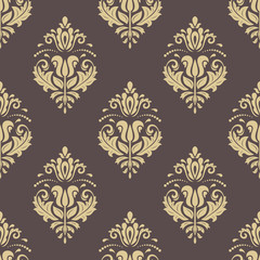 Seamless classic golden pattern. Traditional orient ornament. Classic vintage background