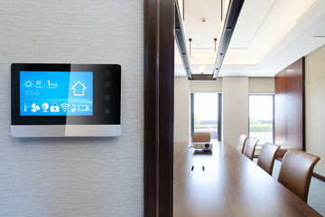 Sticker - smart screen in modern meeting room