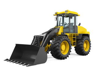 Wall Mural - Wheel Loader Bulldozer Isolated