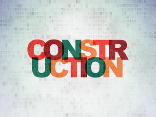 Construction concept: Construction on Digital Data Paper background