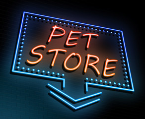 Wall Mural - Pet store concept.