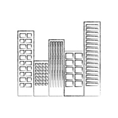 Sticker - buildings cityscape scene icon vector illustration design