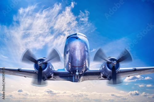 old aircraft in the sky