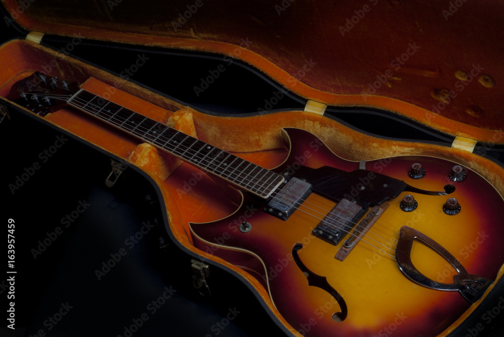 electric guitar in case 