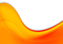Abstract Orange Smooth Waves Vector Background