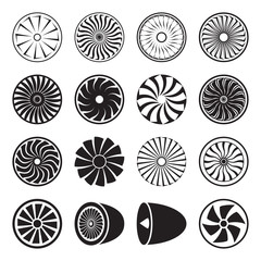 turbine icons. vector illustration