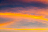 Fototapeta Zachód słońca - colorful dramatic sky with cloud at sunset