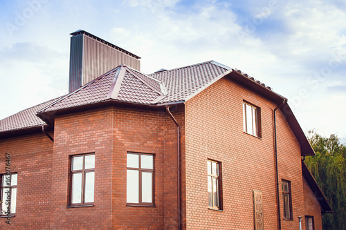 A Large Country House Made Of Red Brick With Tiled Roof The A Large Country House Made Of Red Brick With Tiled Roof The Concept