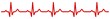Heart pulse, one line, cardiogram - vector