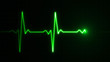 © flashmovie - Neon Heart beat pulse in green illustration