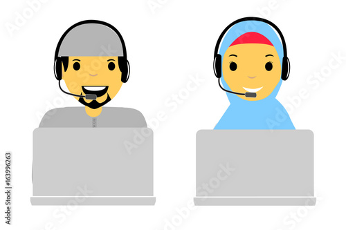Muslim Muslimah Man And Woman Islam Call Center Using Muslim Muslimah Man And Woman Islam Call Center Using