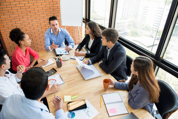 Wall Mural - Group of multiethnic business people in the meeting room