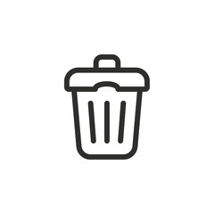 Wall Mural - Trash can vector icon.