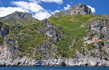 Wall Mural - View of the Amalfi coast from the sea