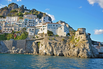 Wall Mural - Amalfi is an Italian town, the star of the Amalfi coast