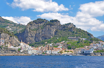 Wall Mural - Amalfi is an Italian town, the star of the Amalfi coast