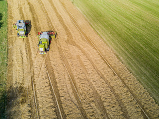 Sticker - Aerial view of combine harvester