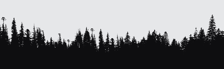 forest silhouette background.