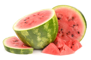 Wall Mural - Watermelon on white background